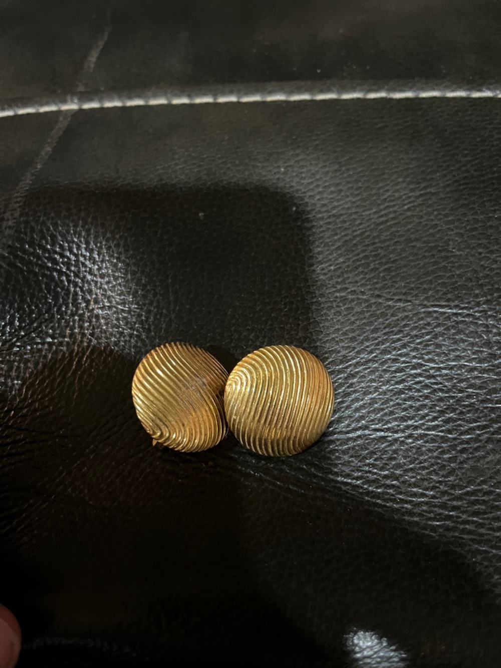 Classic Gold Textured Dome Earrings